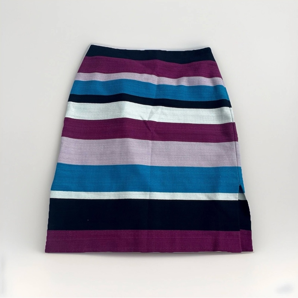 LOFT Women's Striped Pencil Skirt - Purple, Blue, Black